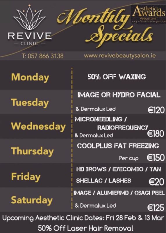 Revive, Aesthetic Skin Clinic, Portlaoise